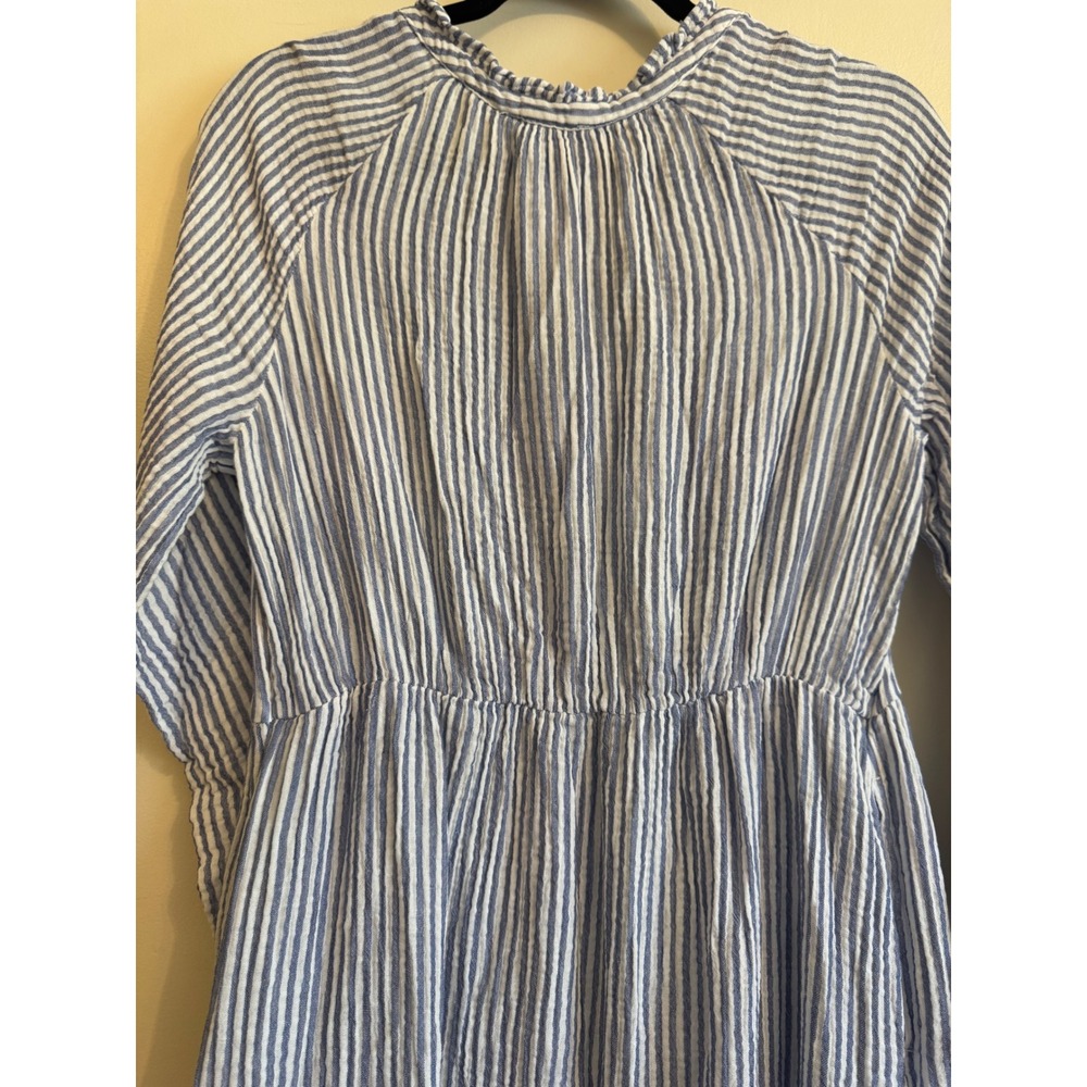 Beachlunchlounge dress Stripped 100% Cotton-with pockets-made in India - Picture 15 of 16